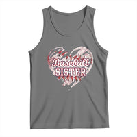 Baseball Sister Tank Top Vintage Baseball Heart Game Day