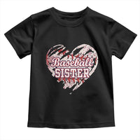 Baseball Sister Toddler T Shirt Vintage Baseball Heart Game Day