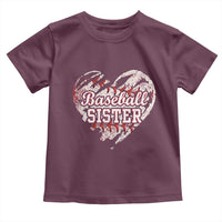 Baseball Sister Toddler T Shirt Vintage Baseball Heart Game Day