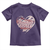 Baseball Sister Toddler T Shirt Vintage Baseball Heart Game Day