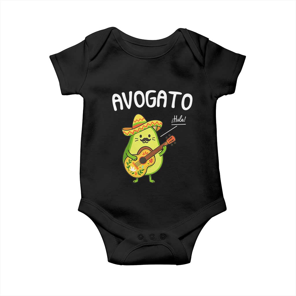 Funny Avocado Cat Avogato Baby Onesie Cinco De Mayo Mexican