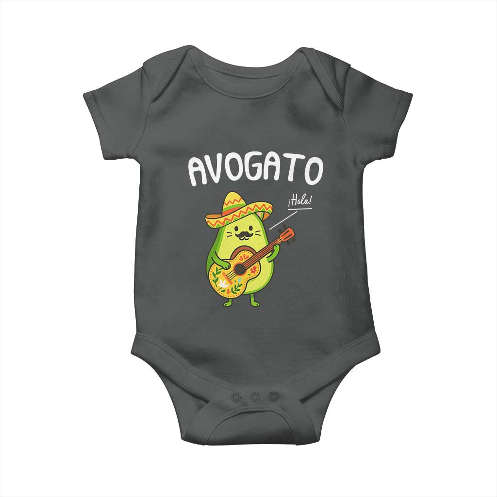 Funny Avocado Cat Avogato Baby Onesie Cinco De Mayo Mexican