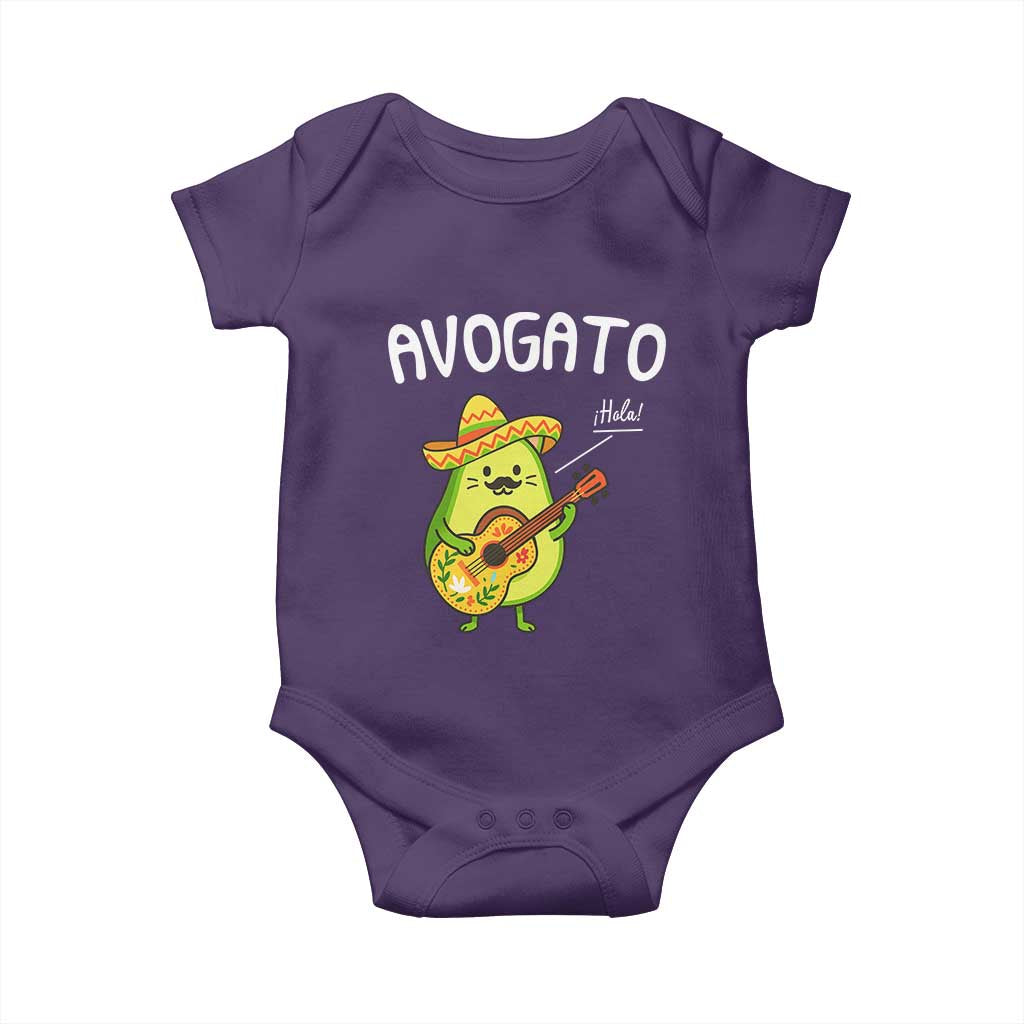Funny Avocado Cat Avogato Baby Onesie Cinco De Mayo Mexican