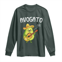Funny Avocado Cat Avogato Long Sleeve Shirt Cinco De Mayo Mexican