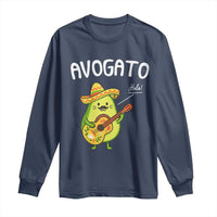 Funny Avocado Cat Avogato Long Sleeve Shirt Cinco De Mayo Mexican