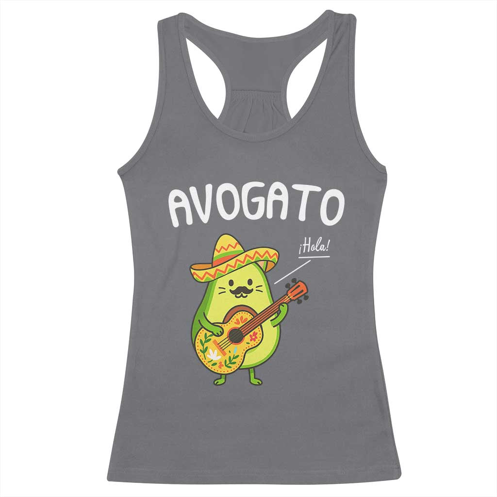 Funny Avocado Cat Avogato Racerback Tank Top Cinco De Mayo Mexican