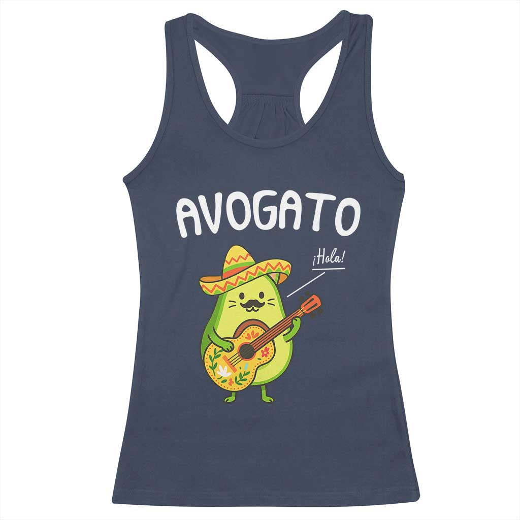 Funny Avocado Cat Avogato Racerback Tank Top Cinco De Mayo Mexican