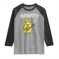 Funny Avocado Cat Avogato Raglan Shirt Cinco De Mayo Mexican