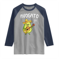 Funny Avocado Cat Avogato Raglan Shirt Cinco De Mayo Mexican