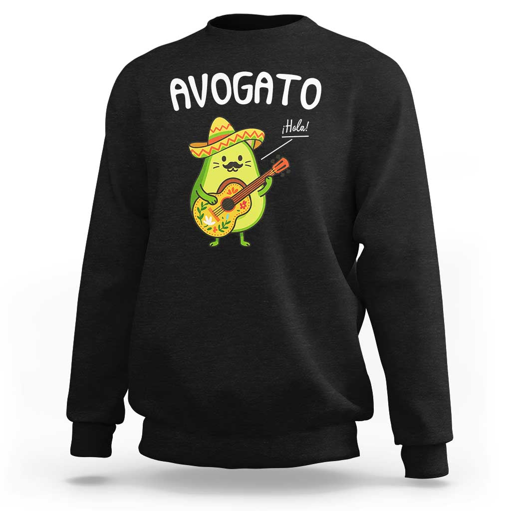 Funny Avocado Cat Avogato Sweatshirt Cinco De Mayo Mexican