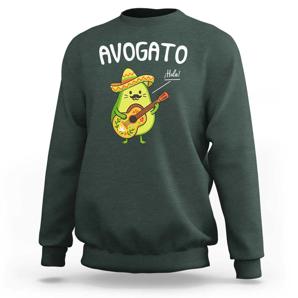 Funny Avocado Cat Avogato Sweatshirt Cinco De Mayo Mexican