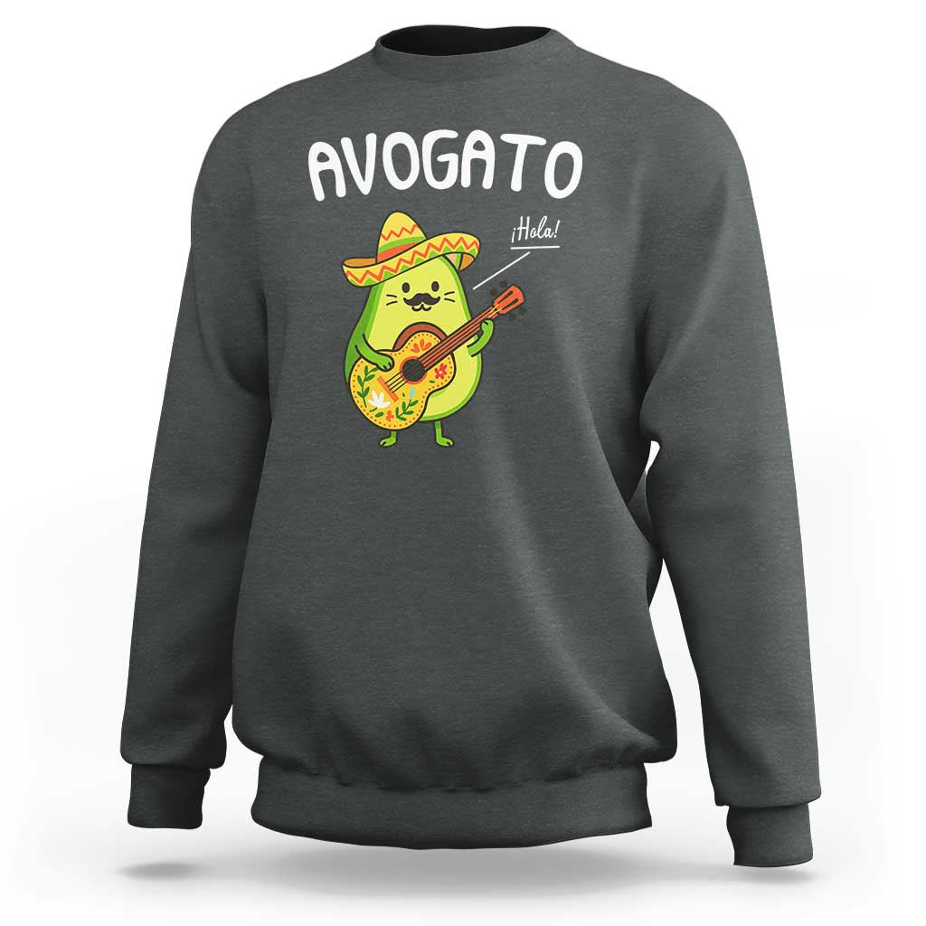 Funny Avocado Cat Avogato Sweatshirt Cinco De Mayo Mexican