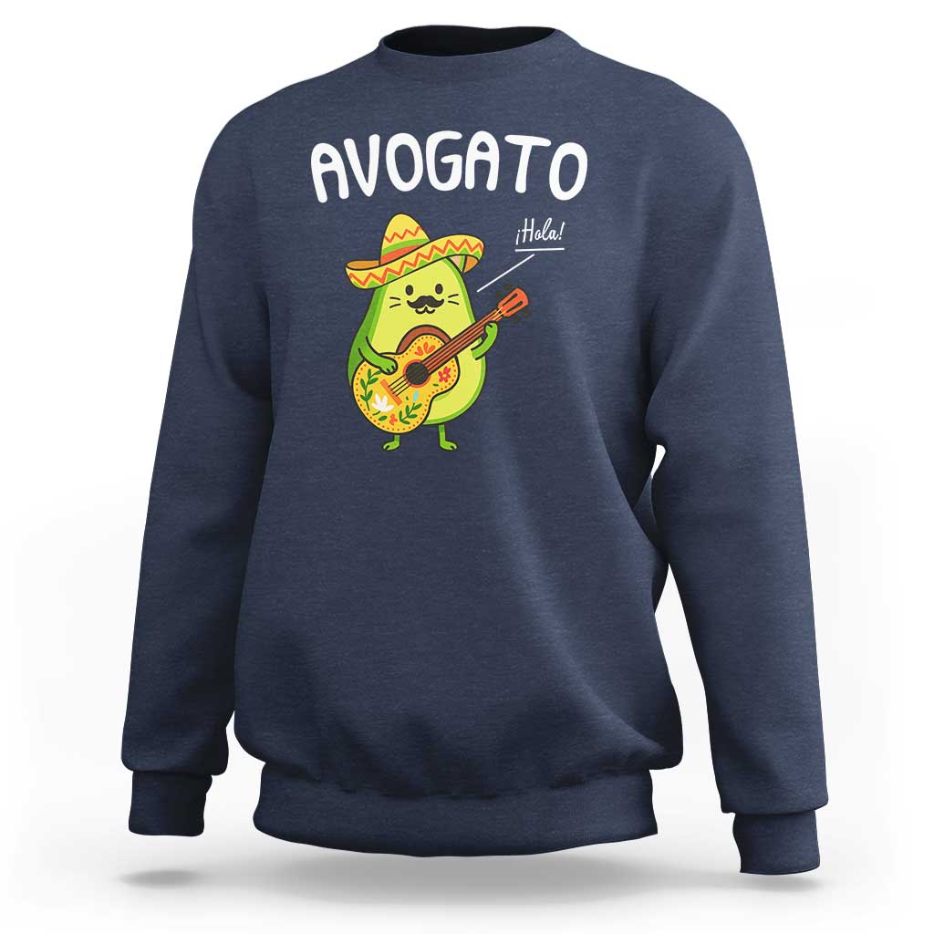 Funny Avocado Cat Avogato Sweatshirt Cinco De Mayo Mexican