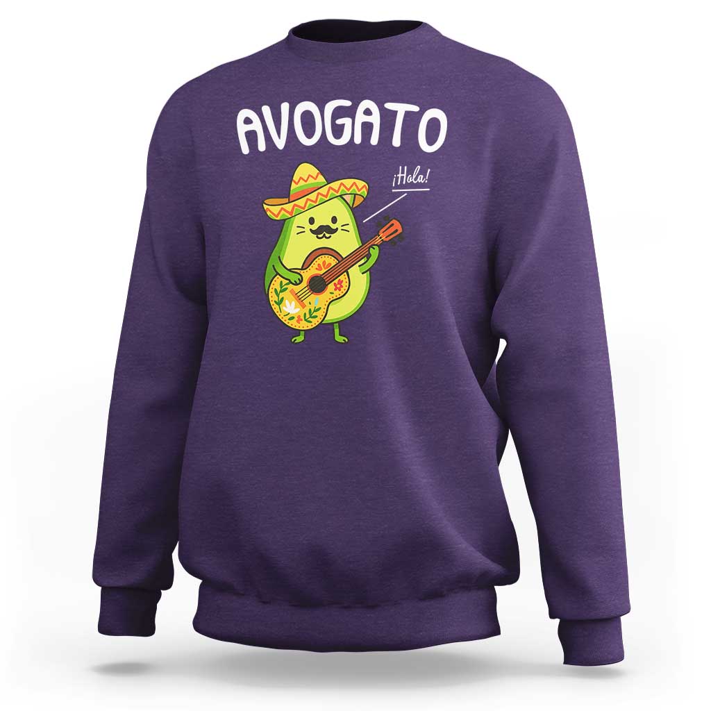 Funny Avocado Cat Avogato Sweatshirt Cinco De Mayo Mexican
