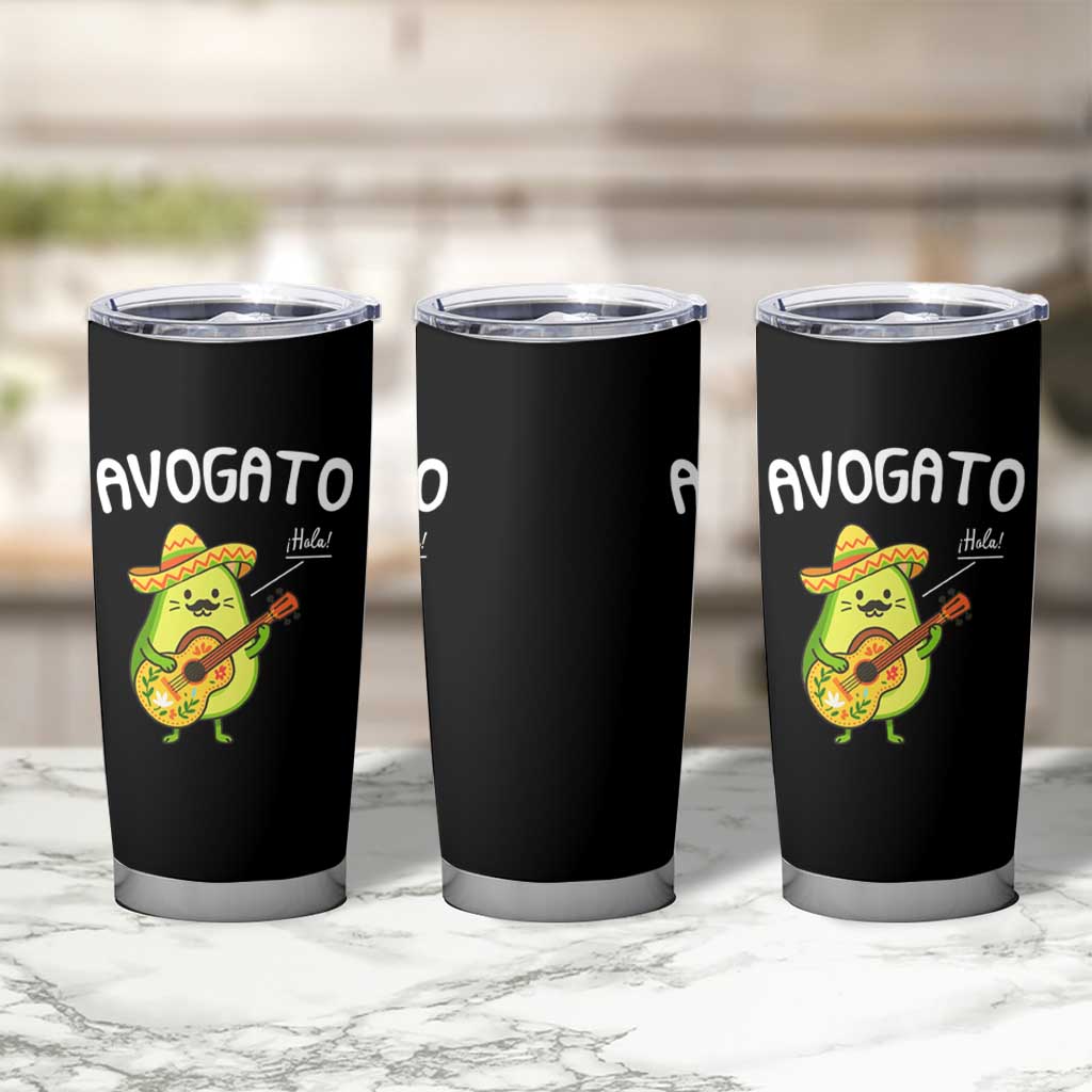 Funny Avocado Cat Avogato Tumbler Cup Cinco De Mayo Mexican