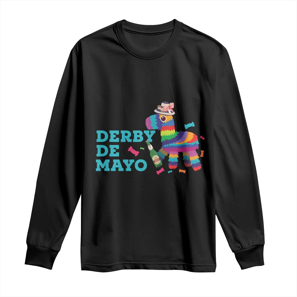 Funny Derby Day Cinco De Mayo Long Sleeve Shirt Derby De Mayo Horse Pinata