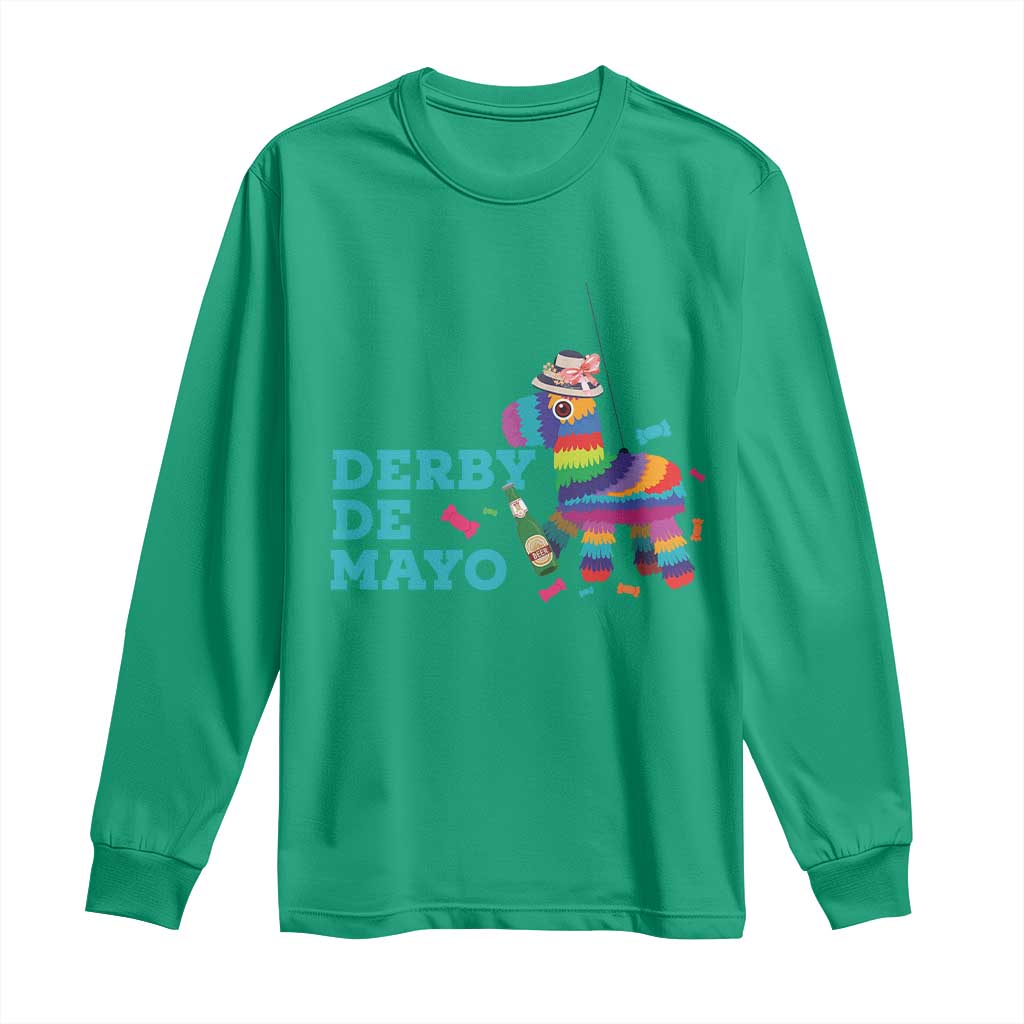 Funny Derby Day Cinco De Mayo Long Sleeve Shirt Derby De Mayo Horse Pinata