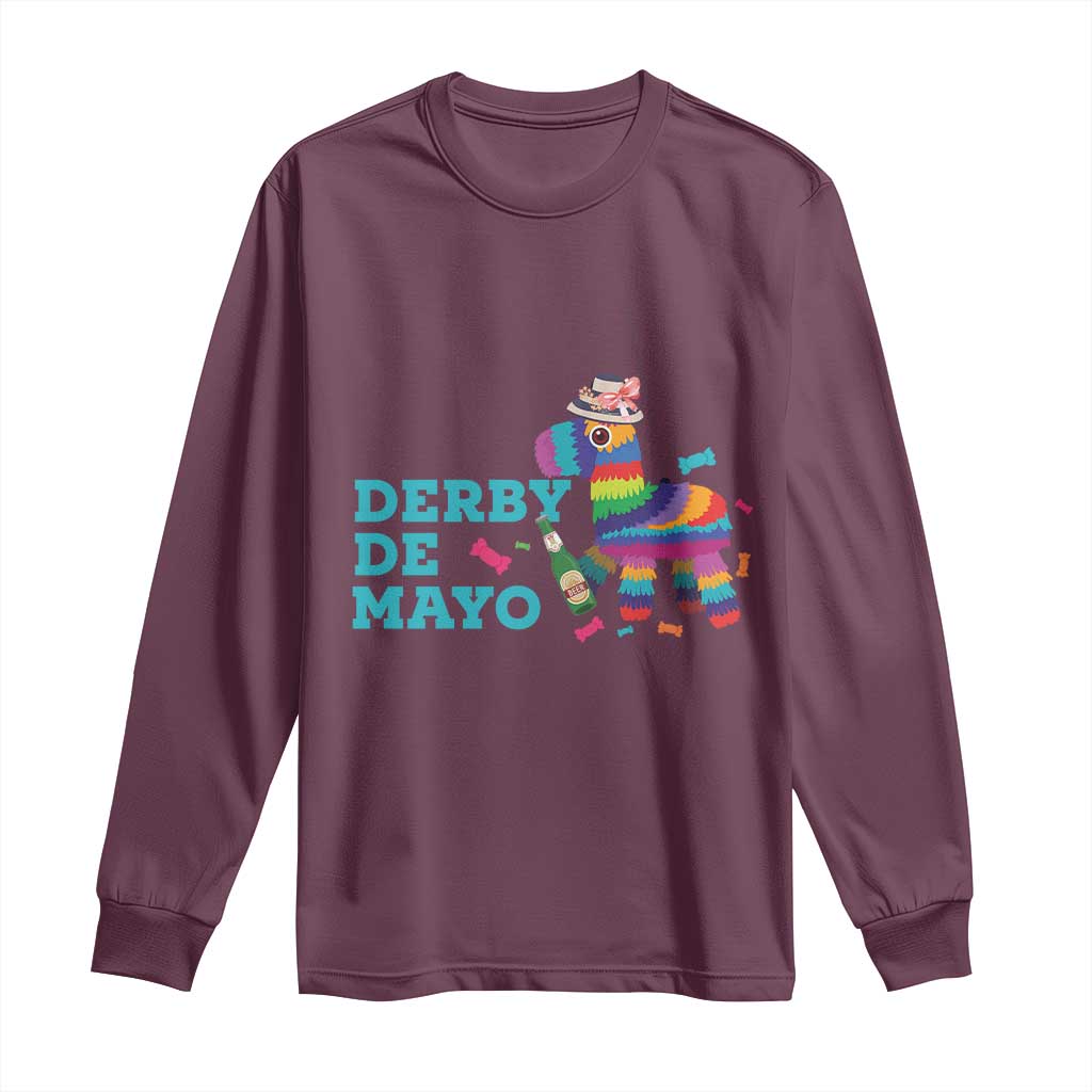 Funny Derby Day Cinco De Mayo Long Sleeve Shirt Derby De Mayo Horse Pinata