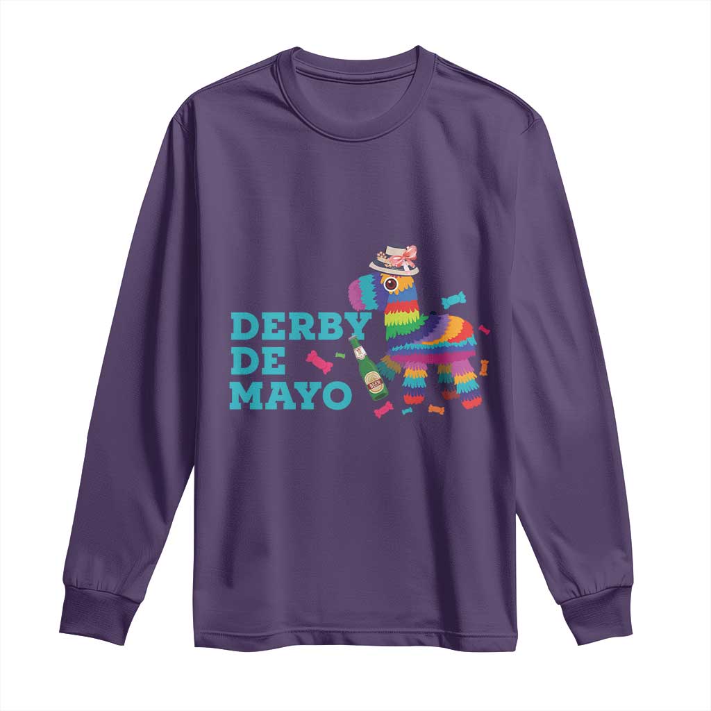 Funny Derby Day Cinco De Mayo Long Sleeve Shirt Derby De Mayo Horse Pinata
