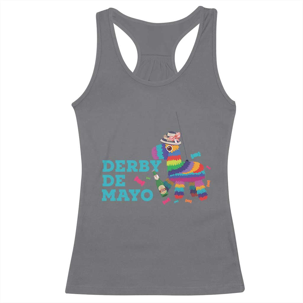 Funny Derby Day Cinco De Mayo Racerback Tank Top Derby De Mayo Horse Pinata