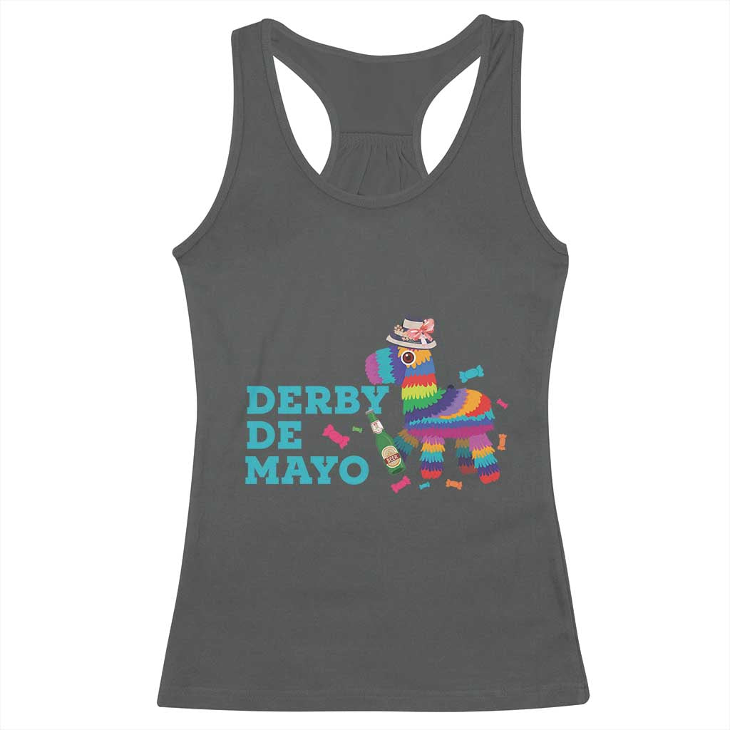 Funny Derby Day Cinco De Mayo Racerback Tank Top Derby De Mayo Horse Pinata