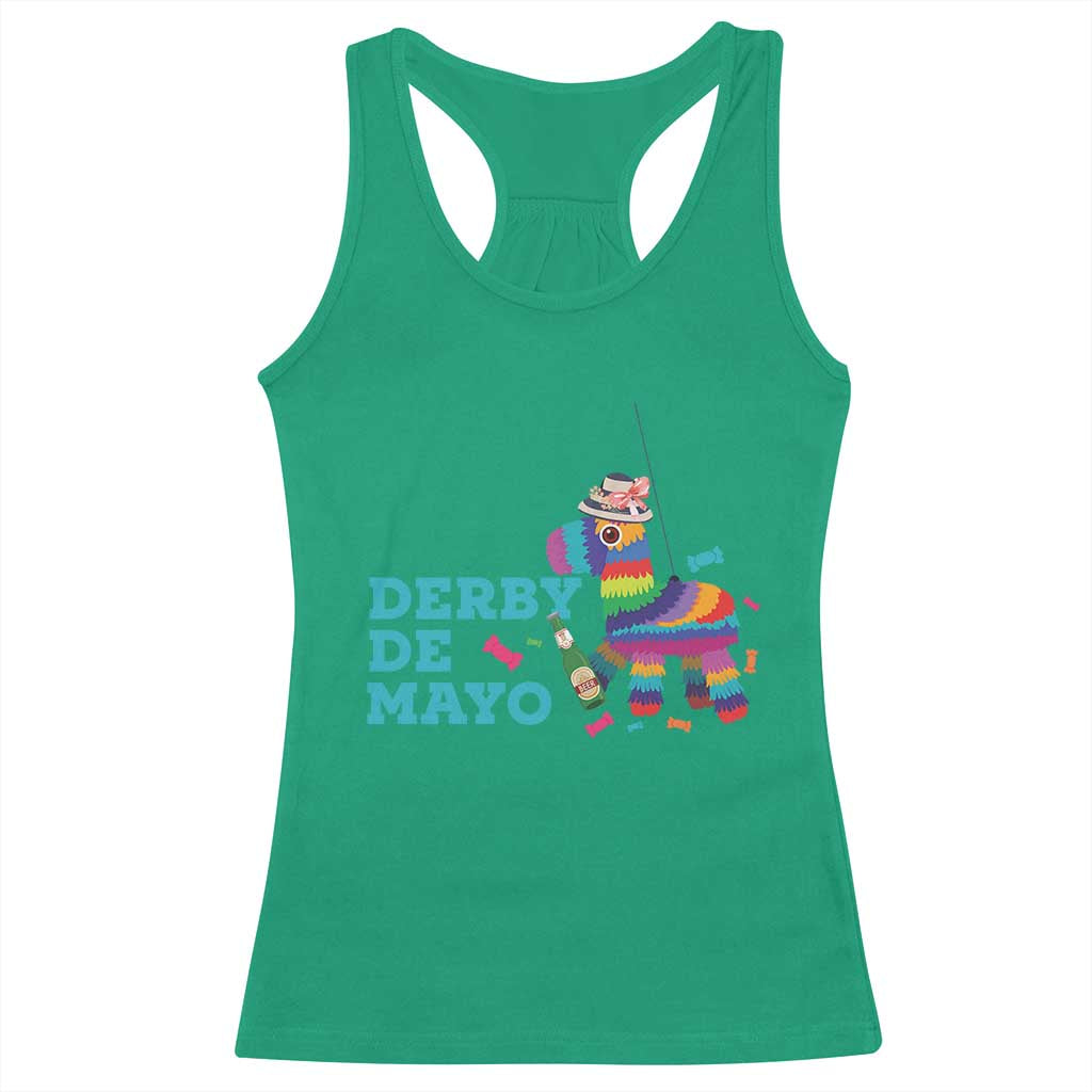 Funny Derby Day Cinco De Mayo Racerback Tank Top Derby De Mayo Horse Pinata