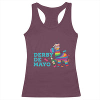 Funny Derby Day Cinco De Mayo Racerback Tank Top Derby De Mayo Horse Pinata