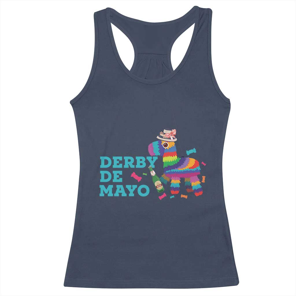 Funny Derby Day Cinco De Mayo Racerback Tank Top Derby De Mayo Horse Pinata