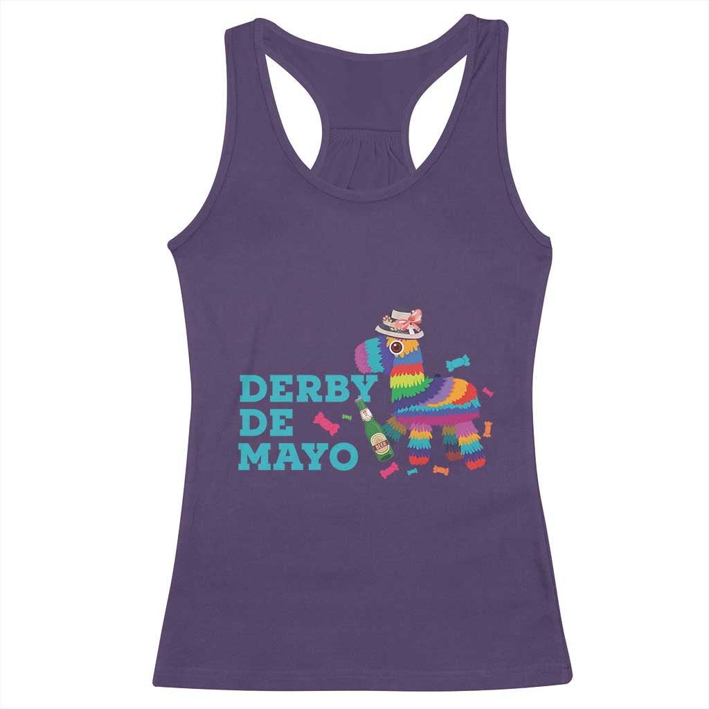 Funny Derby Day Cinco De Mayo Racerback Tank Top Derby De Mayo Horse Pinata