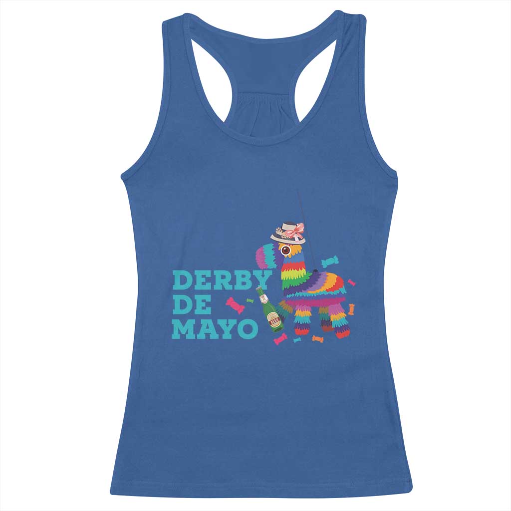 Funny Derby Day Cinco De Mayo Racerback Tank Top Derby De Mayo Horse Pinata