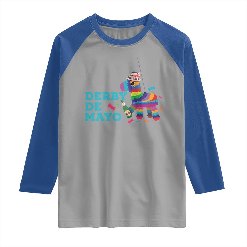 Funny Derby Day Cinco De Mayo Raglan Shirt Derby De Mayo Horse Pinata