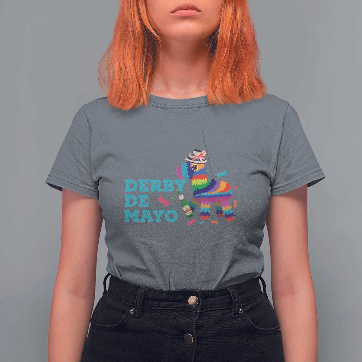 Funny Derby Day Cinco De Mayo T Shirt For Women Derby De Mayo Horse Pinata