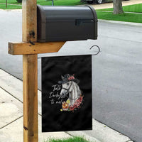 Funny Horse Lover Talk Derby To Me Garden Flag