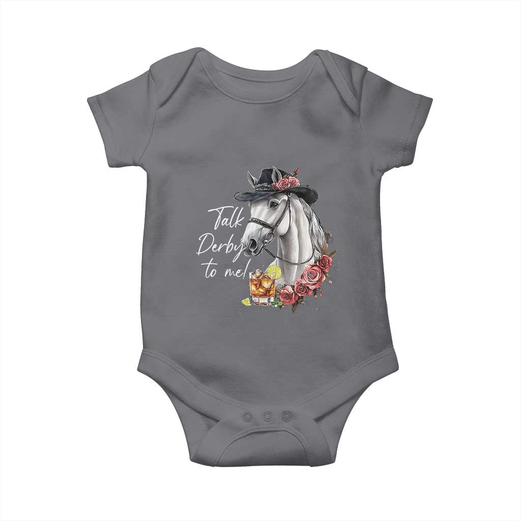 Funny Horse Lover Talk Derby To Me Baby Onesie