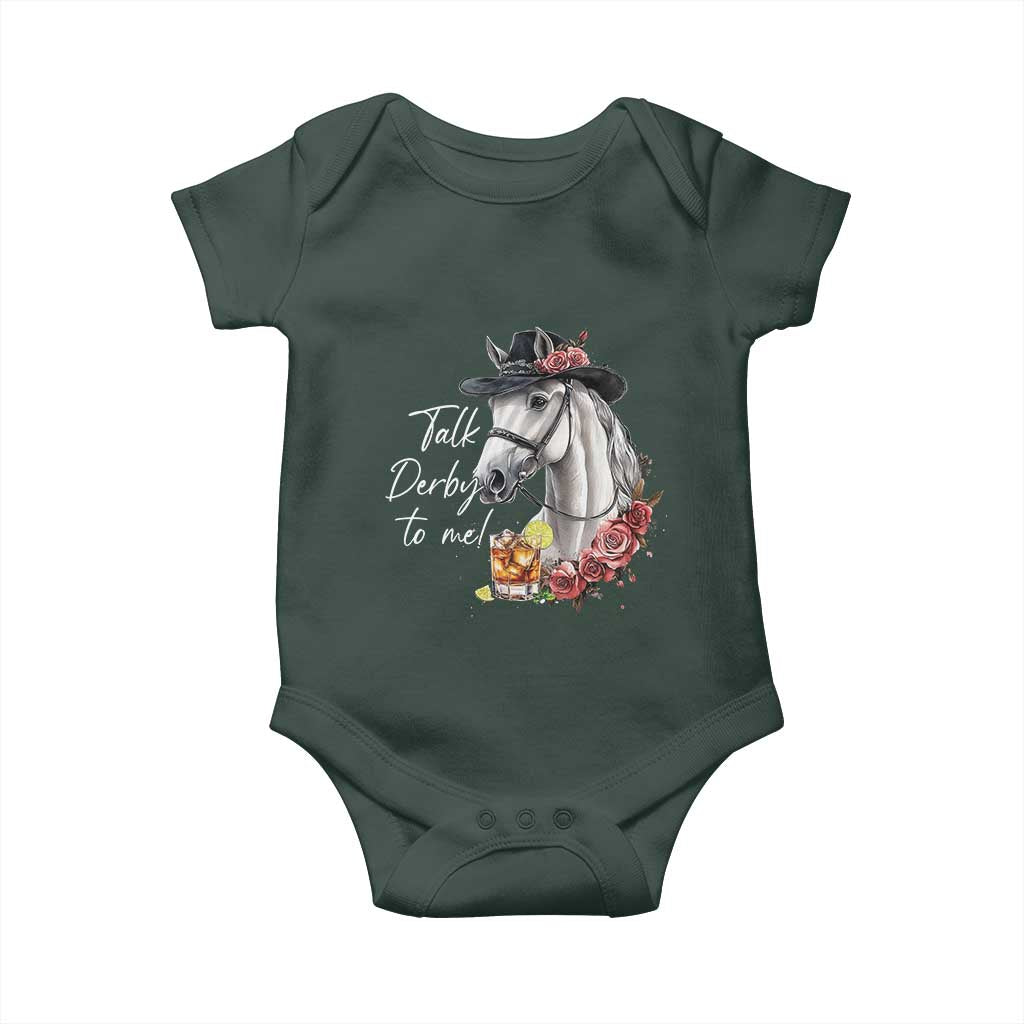 Funny Horse Lover Talk Derby To Me Baby Onesie
