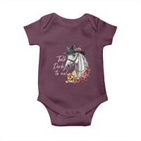 Funny Horse Lover Talk Derby To Me Baby Onesie