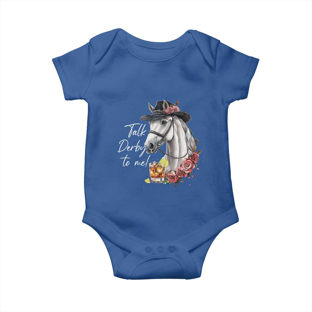 Funny Horse Lover Talk Derby To Me Baby Onesie