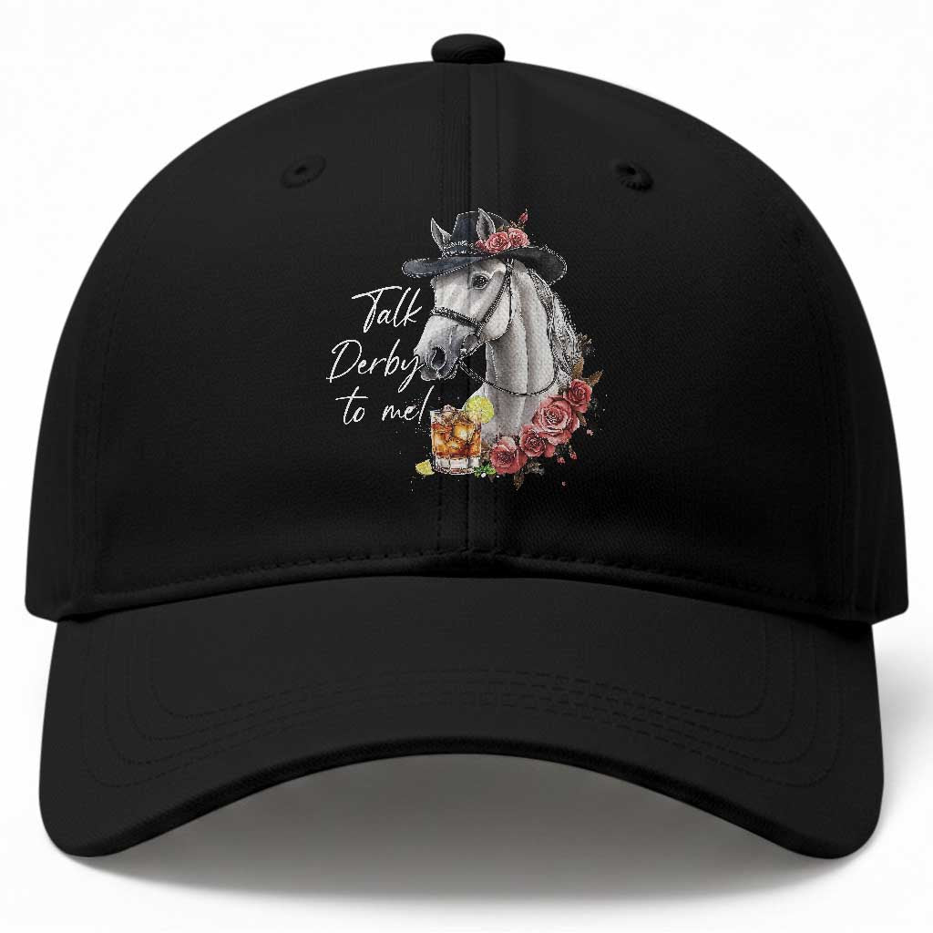 Funny Horse Lover Talk Derby To Me Baseball Cap