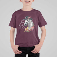 Funny Horse Lover Talk Derby To Me T Shirt For Kid