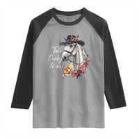 Funny Horse Lover Talk Derby To Me Raglan Shirt