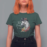 Funny Horse Lover Talk Derby To Me T Shirt For Women