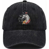 Funny Horse Lover Talk Derby To Me Washed Cotton Baseball Cap