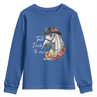 Funny Horse Lover Talk Derby To Me Youth Sweatshirt