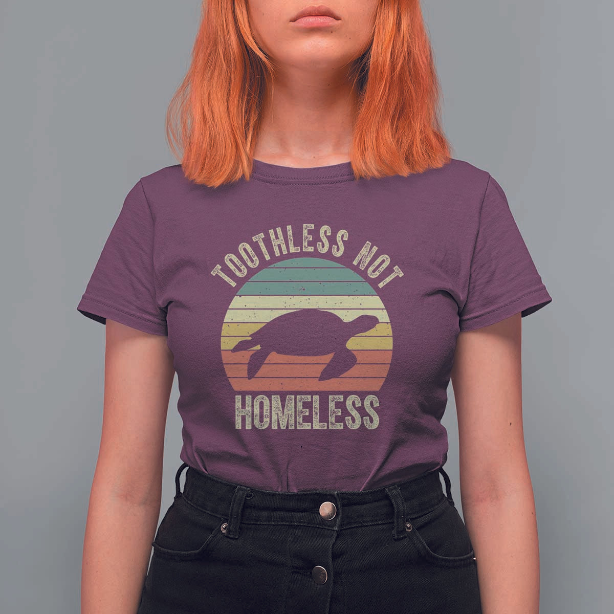 Funny Toothless Not Homeless T Shirt For Women Vintage Turtle