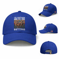 Funny Horse Race Betting Baseball Cap I'd Rather Be Betting