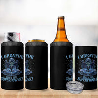 Scuba Diving 4 in 1 Can Cooler Tumbler I Breathe Underwater What's Your Superpower Skull - Wonder Print Shop