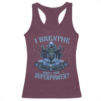Scuba Diving Racerback Tank Top I Breathe Underwater What's Your Superpower Skull - Wonder Print Shop