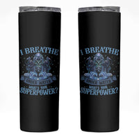 Scuba Diving Skinny Tumbler I Breathe Underwater What's Your Superpower Skull - Wonder Print Shop