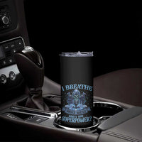 Scuba Diving Skinny Tumbler I Breathe Underwater What's Your Superpower Skull - Wonder Print Shop