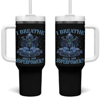 Scuba Diving Tumbler With Handle I Breathe Underwater What's Your Superpower Skull - Wonder Print Shop